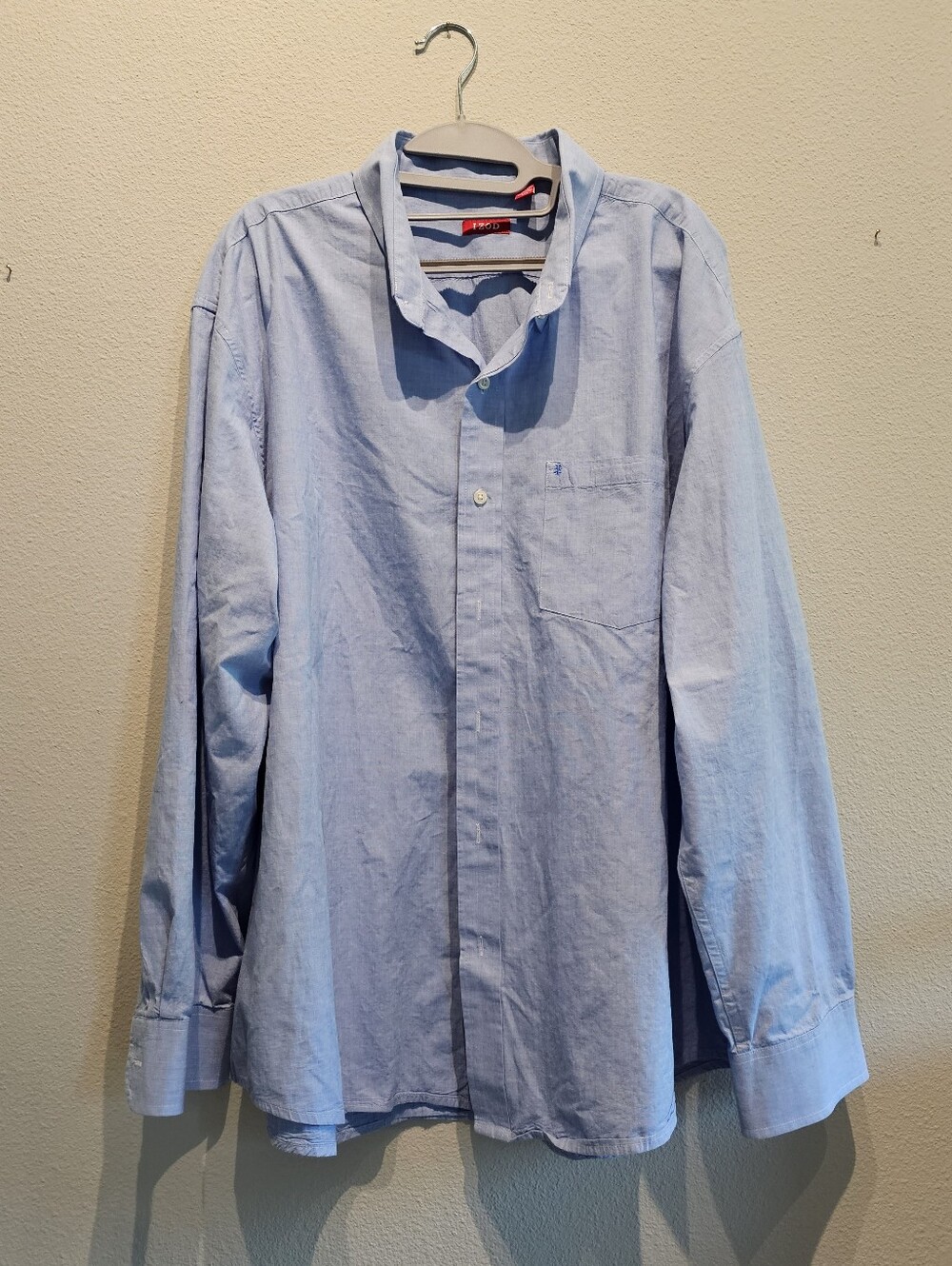 Izod Light Blue 100% Cotton Men's Casual Button-Down Shirt - Size XXL